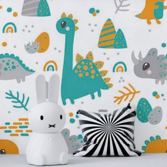Papel de Parede Adesivo Infantil Dinossauros N018073