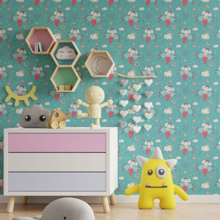 Papel de Parede Adesivo Infantil Elefantes N013087