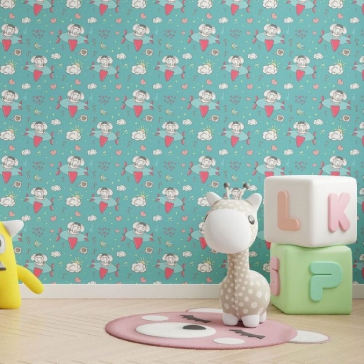 Papel de Parede Adesivo Infantil Elefantes N013087