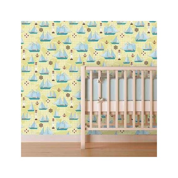 Papel de Parede Adesivo Infantil Escunas 74558263