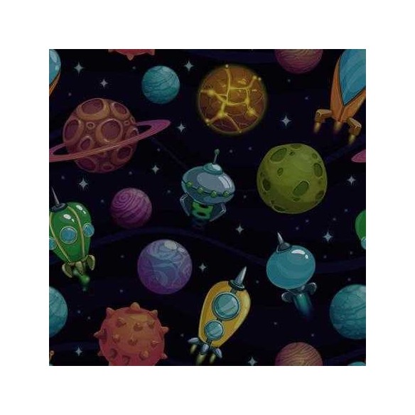 Papel de Parede Adesivo Infantil Espaço 283449050