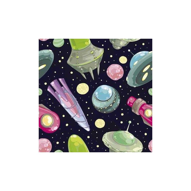 Papel de Parede Adesivo Infantil Espaço 373807813
