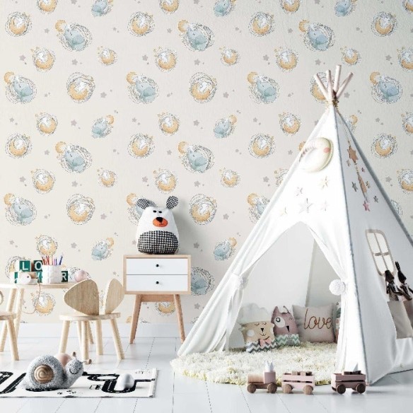 Papel de Parede Adesivo Infantil Estrela N02183