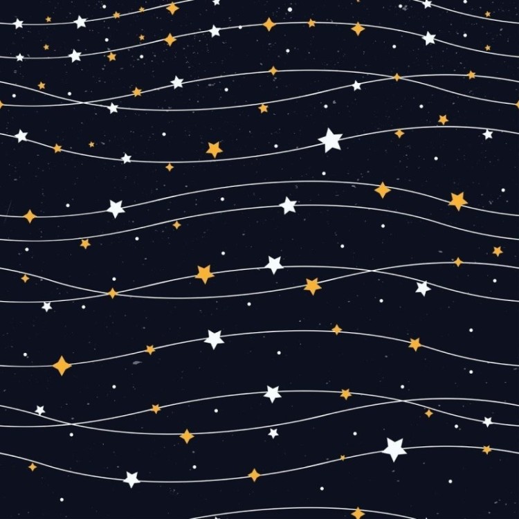Papel de Parede Adesivo Infantil Estrelado Céu...