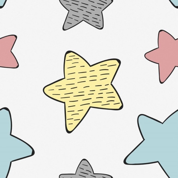 Papel de Parede Adesivo Infantil Estrelas N015140