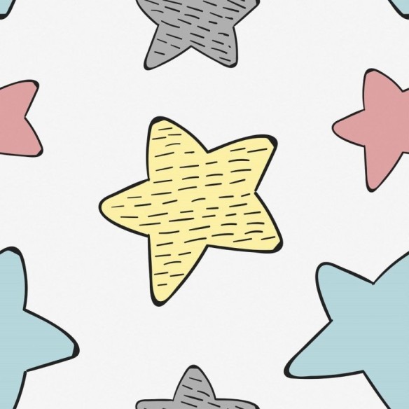 Papel de Parede Adesivo Infantil Estrelas N015140
