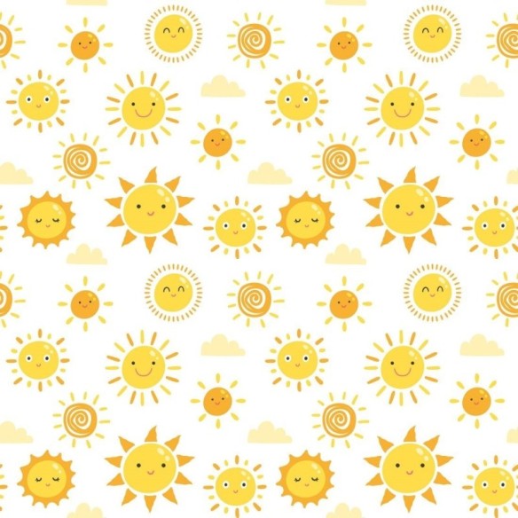 Papel de Parede Adesivo Infantil Feliz Dia de Sol N017080