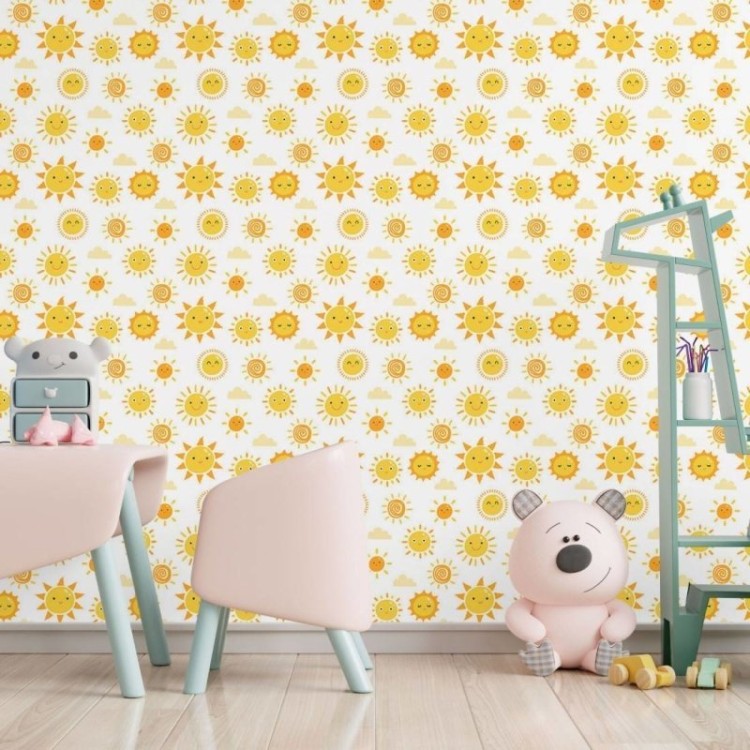 Papel de Parede Adesivo Infantil Feliz Dia de...