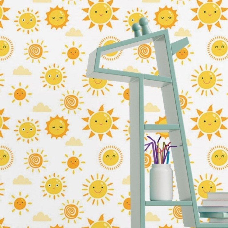 Papel de Parede Adesivo Infantil Feliz Dia de...