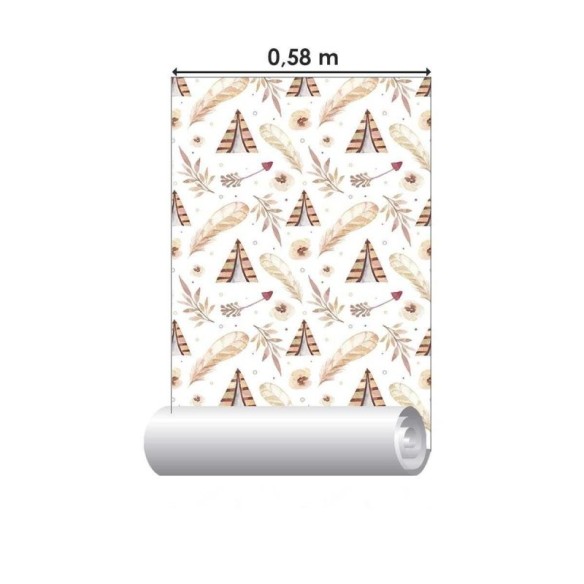 Papel de Parede Adesivo Infantil Flecha e Tenda N04219