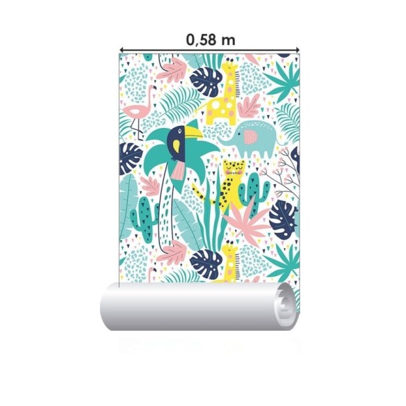 Papel de Parede Adesivo Infantil Floresta Abstrata N017112
