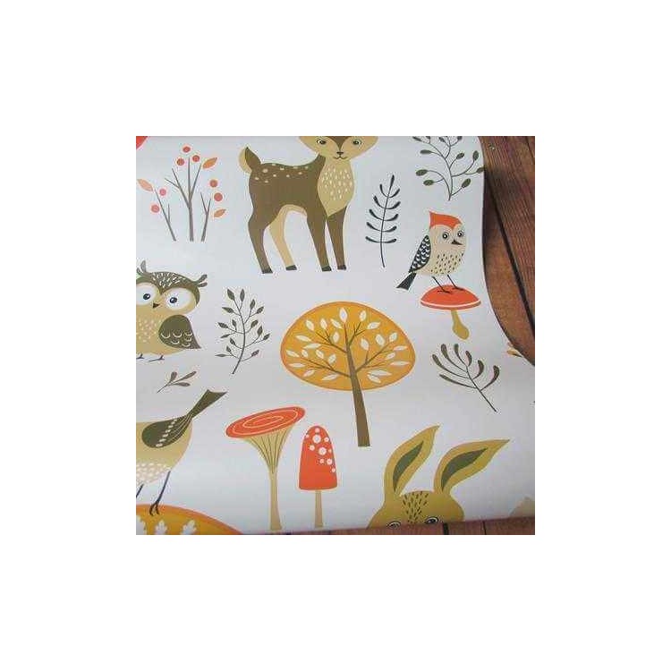 Papel de Parede Adesivo Infantil Floresta...