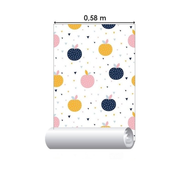 Papel de Parede Adesivo Infantil Frutas N015004