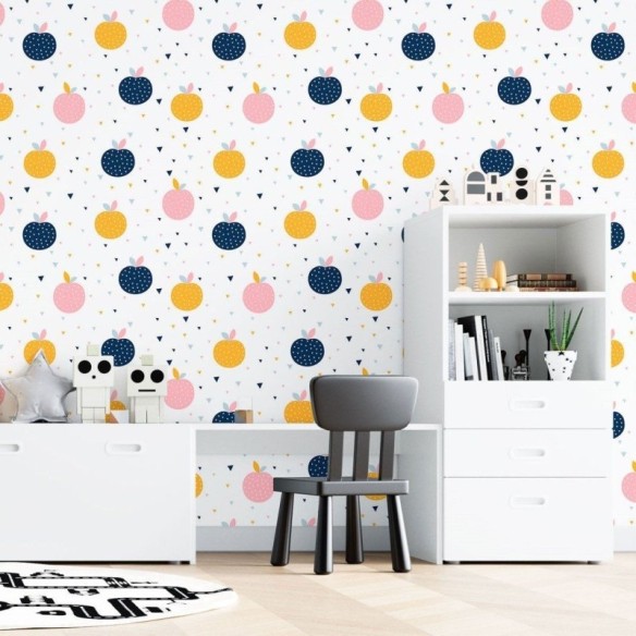 Papel de Parede Adesivo Infantil Frutas N015004
