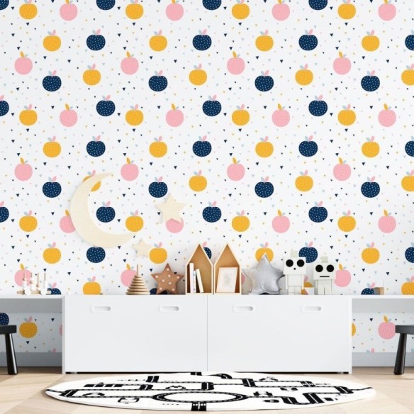 Papel de Parede Adesivo Infantil Frutas N015004