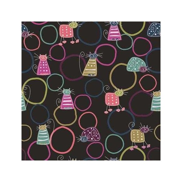 Papel de Parede Adesivo Infantil Gatos 1135
