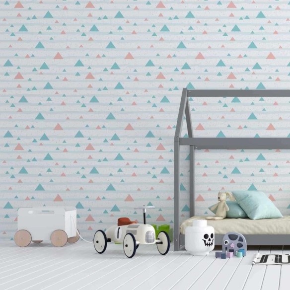 Papel de Parede Adesivo Infantil Geométrico 574887715