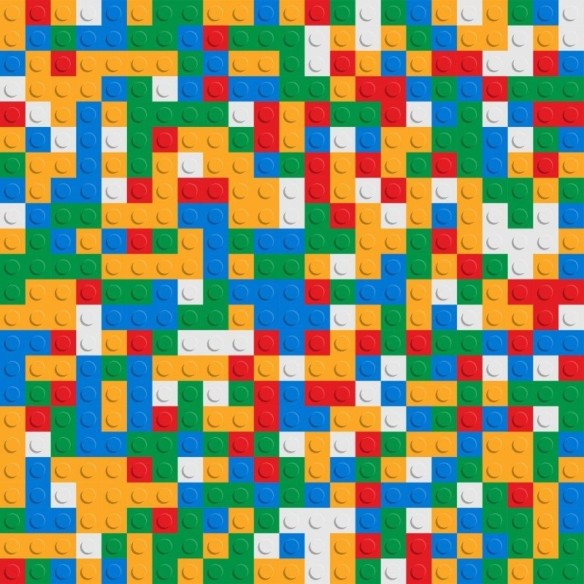 Papel de Parede Adesivo infantil geométrico lego N014124