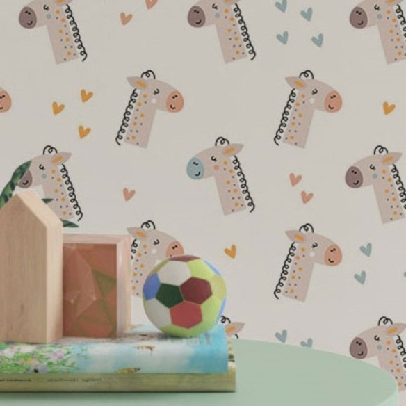 Papel de Parede Adesivo Infantil Girafas N019091