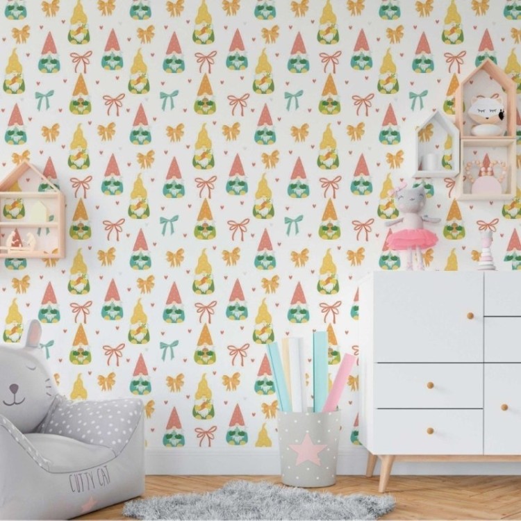 Papel de Parede Adesivo Infantil Gnomos N018057