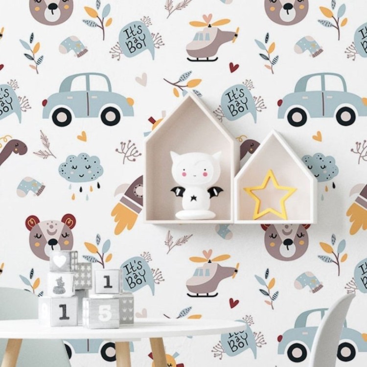 Papel de Parede Adesivo Infantil It's a Boy...