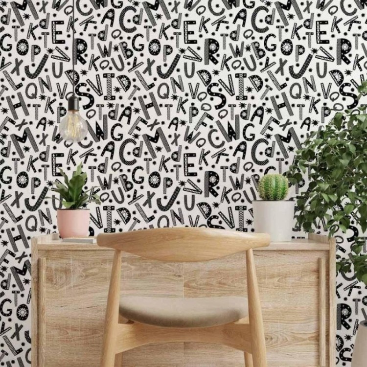 Papel de Parede Adesivo infantil letrinhas N014126