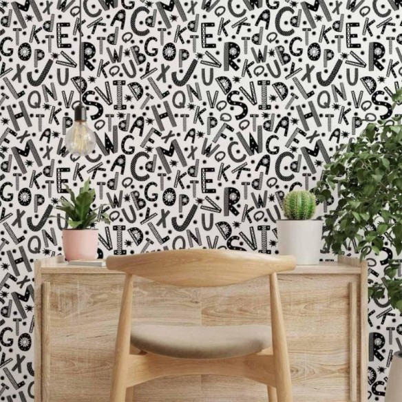 Papel de Parede Adesivo infantil letrinhas N014126
