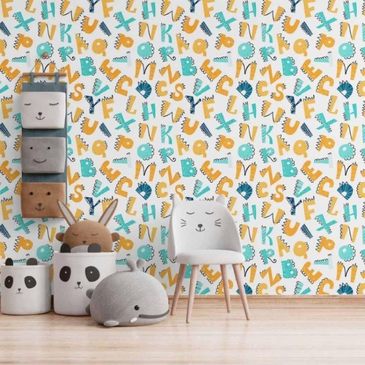 Papel de Parede Adesivo infantil letrinhas N014161