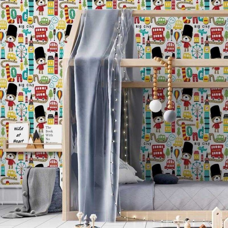 Papel de Parede Adesivo Infantil Londres...