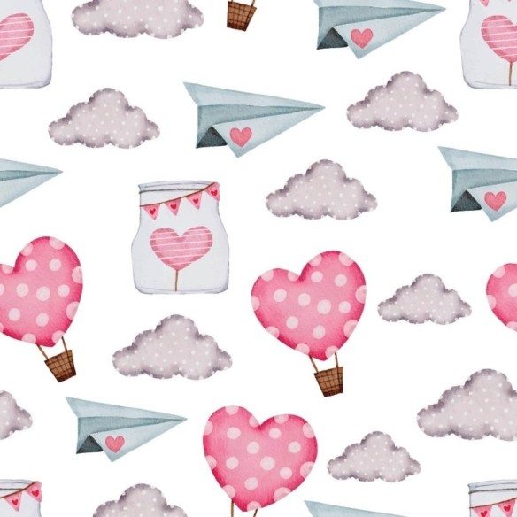 Papel de Parede Adesivo Infantil Love Is In The Air N019107