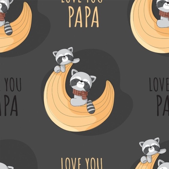 Papel de Parede Adesivo Infantil Love You Papa N019037