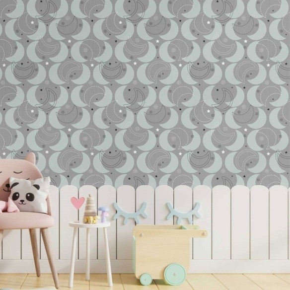 Papel de Parede Adesivo infantil lua
 N014136