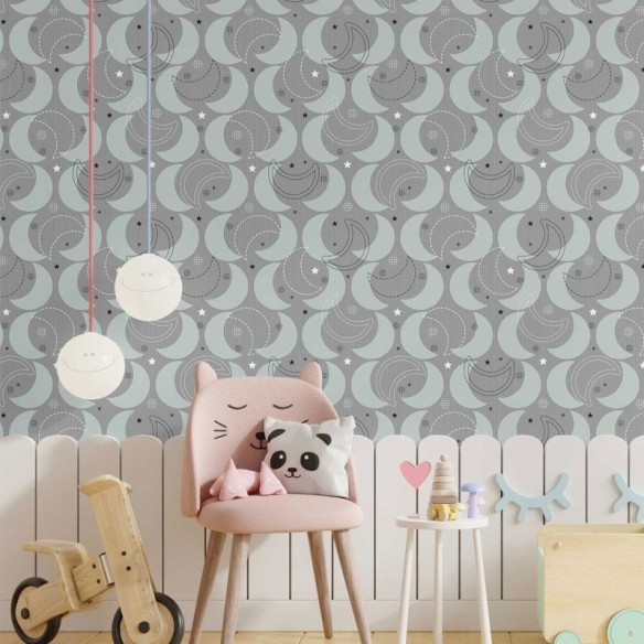 Papel de Parede Adesivo infantil lua
 N014136