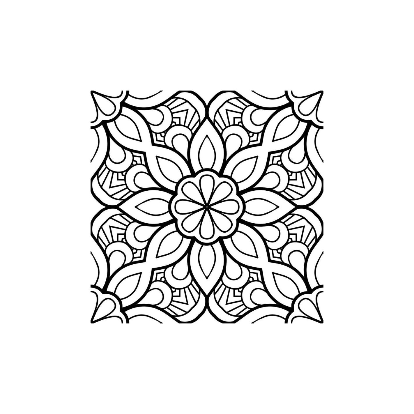 Adesivo para Colorir Mandala Tribal - TACOLADO PAPEL DE PAREDE