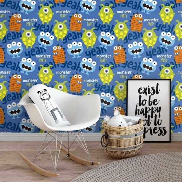 Papel de Parede Adesivo Infantil Monstrinhos 294959495