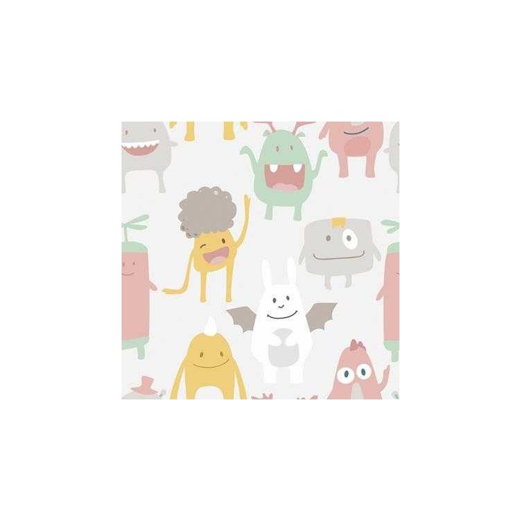 Papel de Parede Adesivo Infantil Monstrinhos...