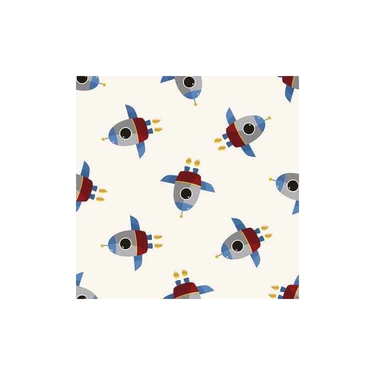Papel de Parede Adesivo Infantil Nave...
