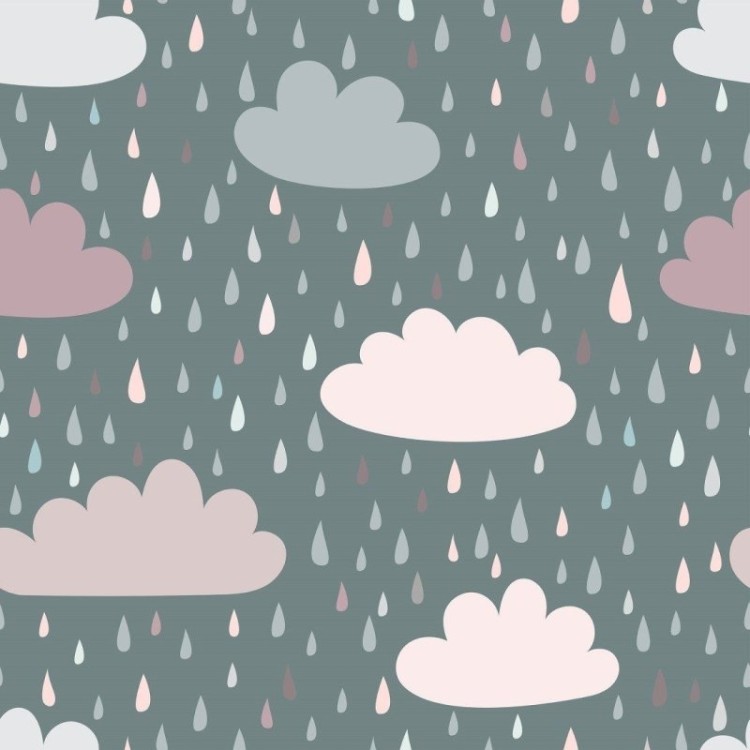 Papel de Parede Adesivo infantil nuvens N014118