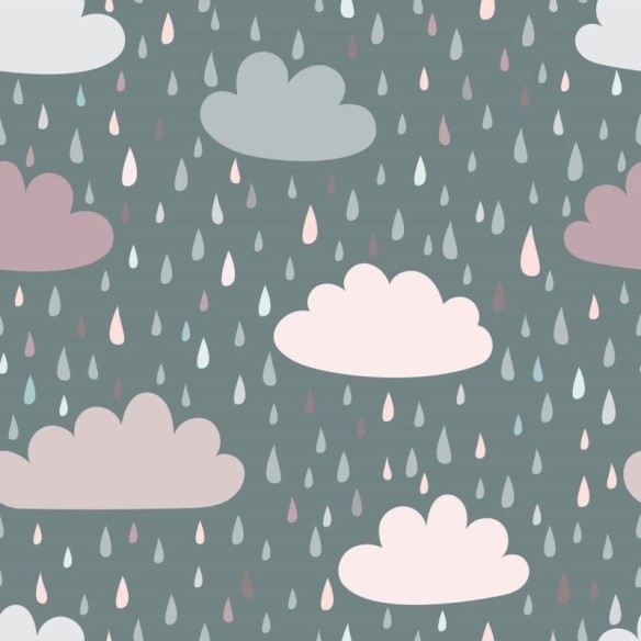 Papel de Parede Adesivo infantil nuvens N014118