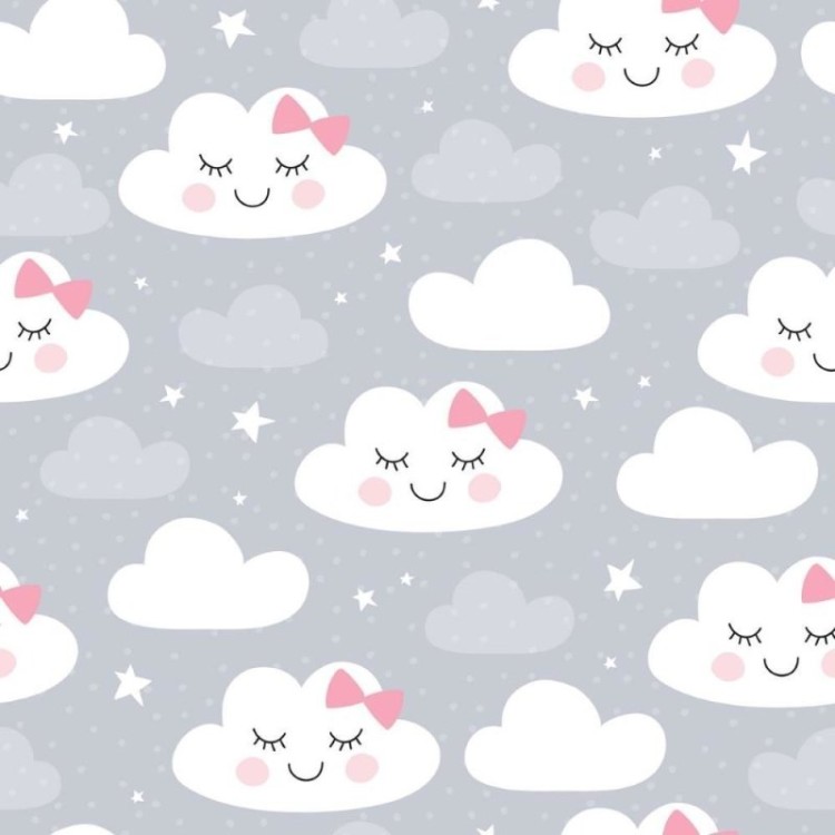 Papel de Parede Adesivo Infantil Nuvens N011099