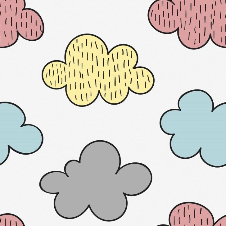 Papel de Parede Adesivo Infantil Nuvens N015143