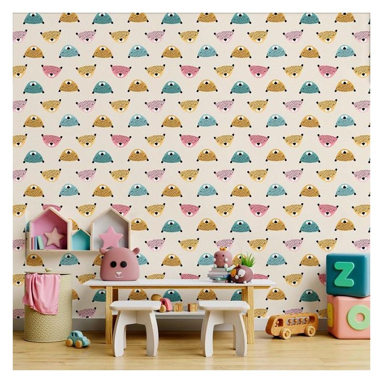 Papel de Parede Adesivo Infantil Onças...