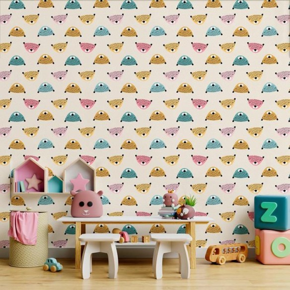 Papel de Parede Adesivo Infantil Onças Abstratas N09039
