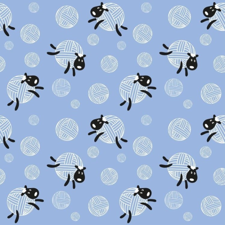 Papel de Parede Adesivo Infantil Ovelhinhas...