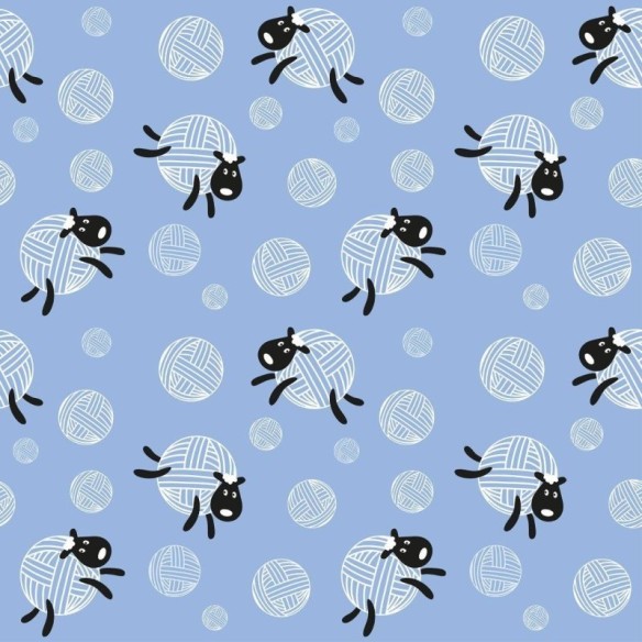 Papel de Parede Adesivo Infantil Ovelhinhas N014163