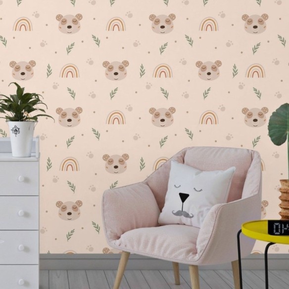 Papel de Parede Adesivo Infantil Pandas N017100