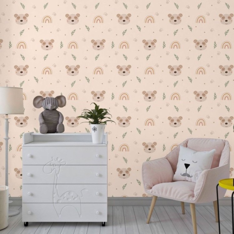 Papel de Parede Adesivo Infantil Pandas N017100