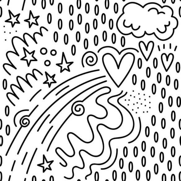 Papel de Parede Adesivo Infantil Para Colorir N013244