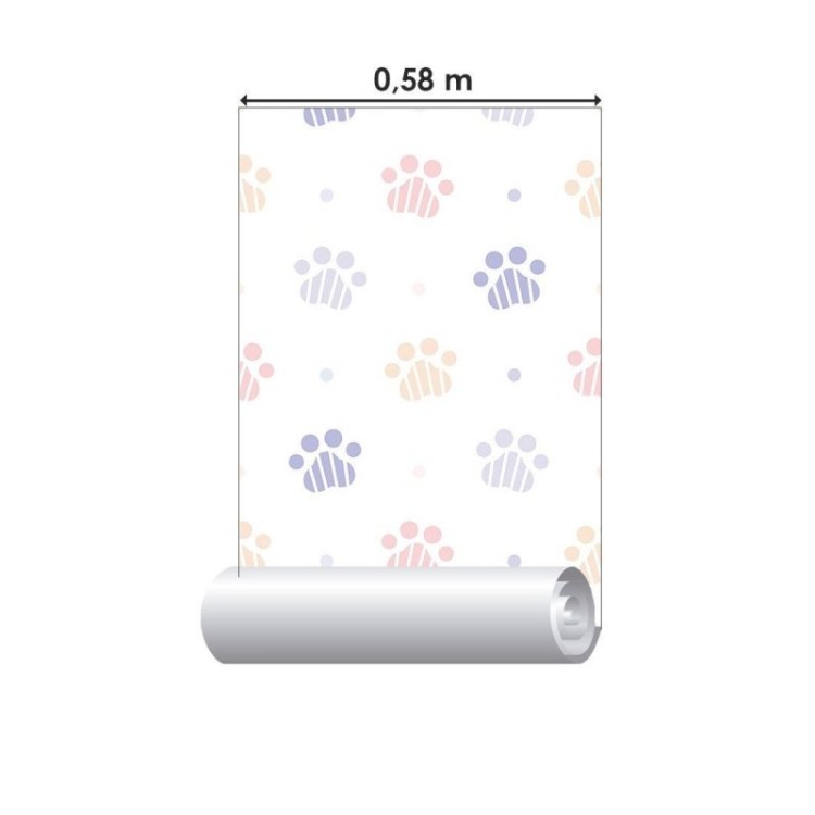 Papel de Parede Adesivo Infantil Patinhas N015030