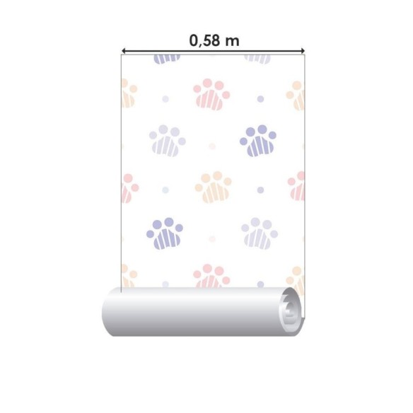 Papel de Parede Adesivo Infantil Patinhas N015030